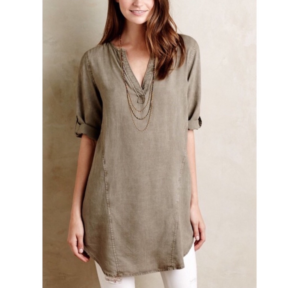 Anthropologie Cloth & Stone Splitneck Tunic Sz S